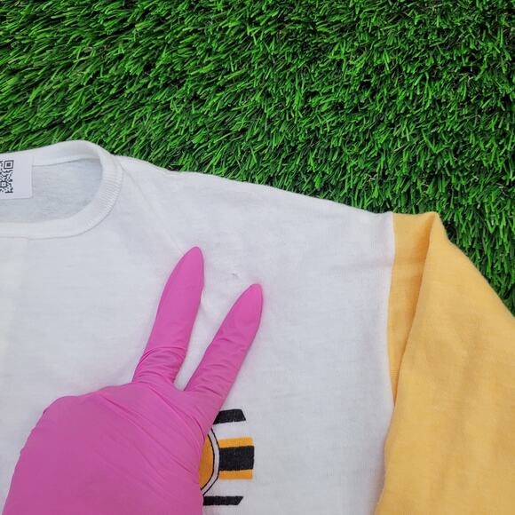 Vintage 80s Pittsburgh Pirates Shirt Womens S/M 18x23 White - Picture 6 of 16